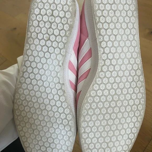 adidas Gazelle Pink and White Sneakers - Picture 4 of 6